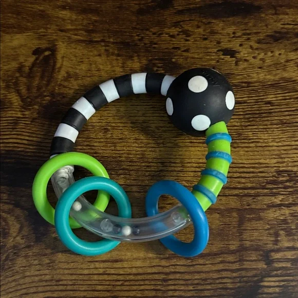 Colorful Baby Rattle with Rings - Picture 3 of 3